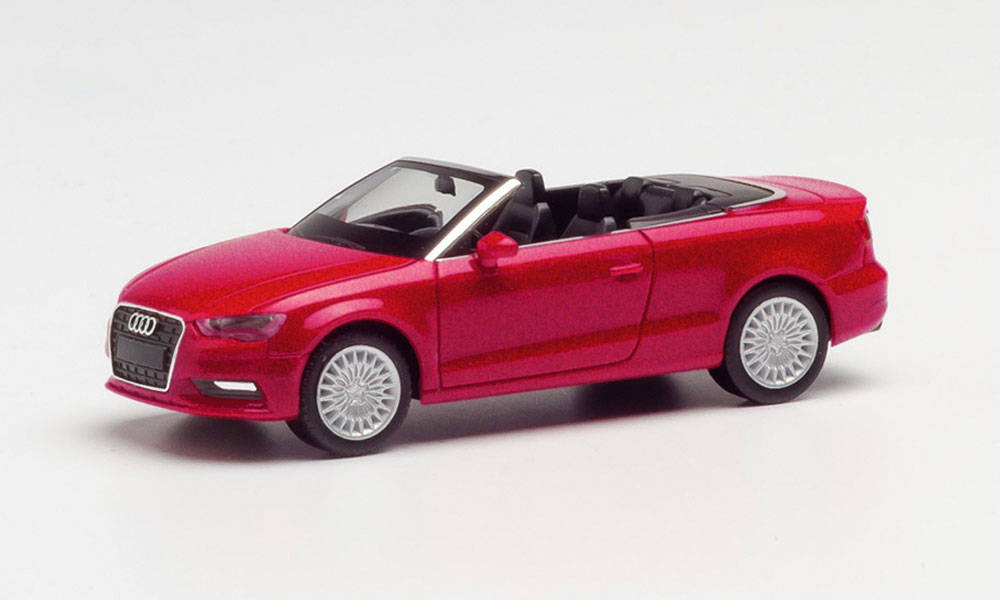 HERPA 1:87 - AUDI A3 CABRIO, Red metallic - item 038300-002