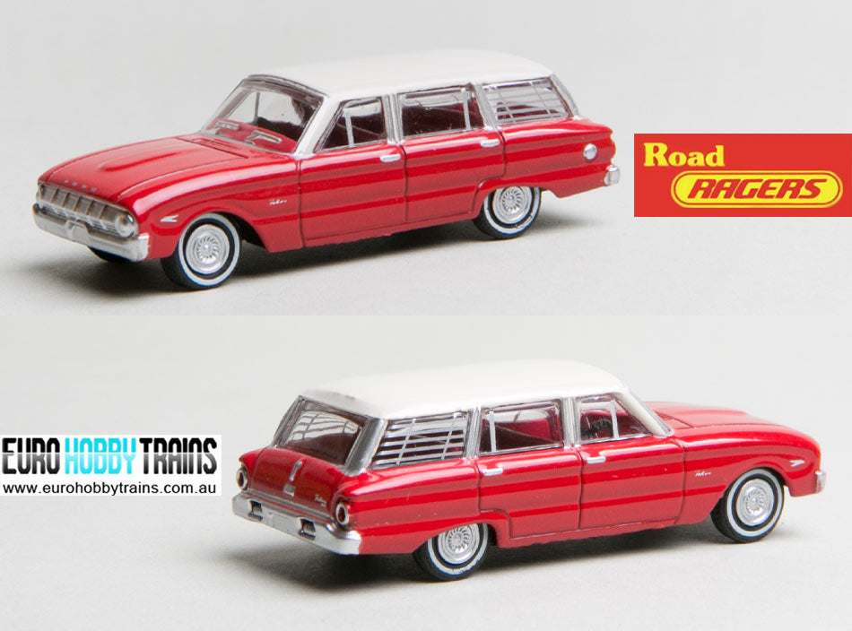 ROAD RAGERS 1:87 1962 XL Falcon station wagon - red with white roof