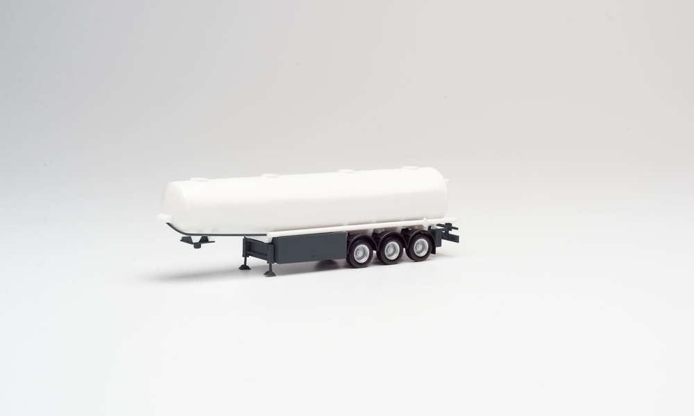 HERPA 1:87 - 3-axle petrol tank trailer, unprinted, white - item 076951