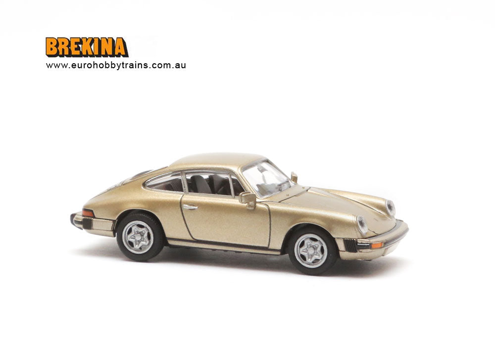 BREKINA 1:87 PORSCHE 911 coupe 1976, metallic gold - item 16302