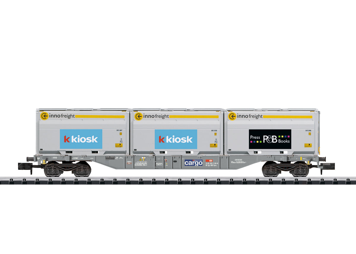 MINITRIX 1:160 scale, Container transport wagon Sgnss - item 18405