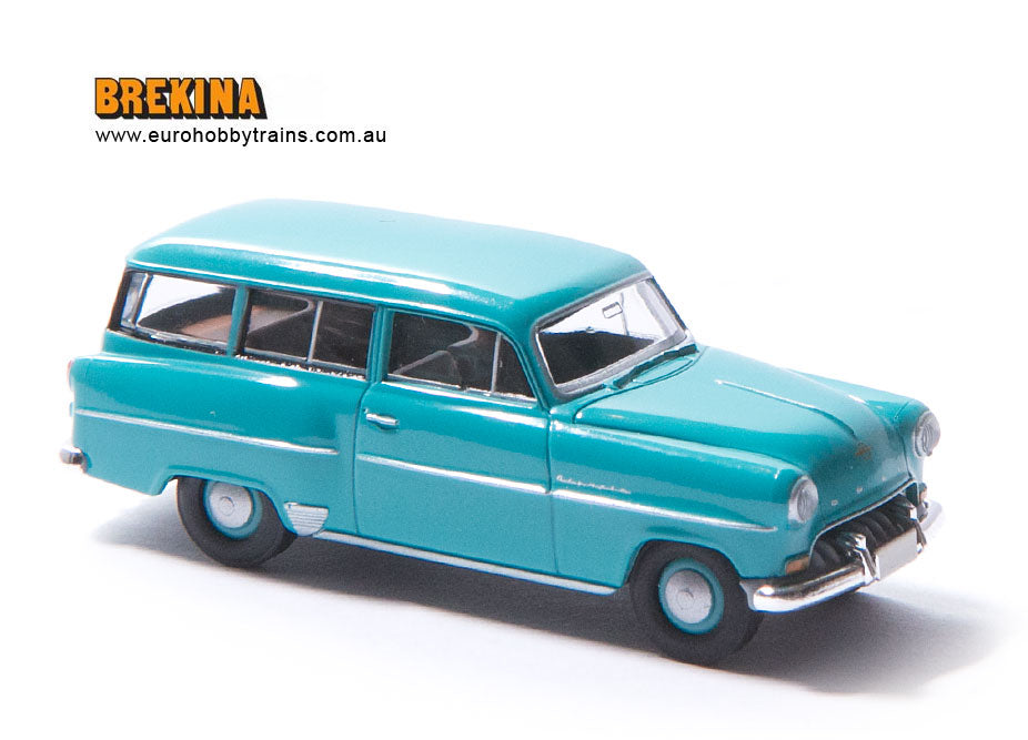 BREKINA 1:87 Opel Olympia Rekord caravan, aqua blue - item 20232