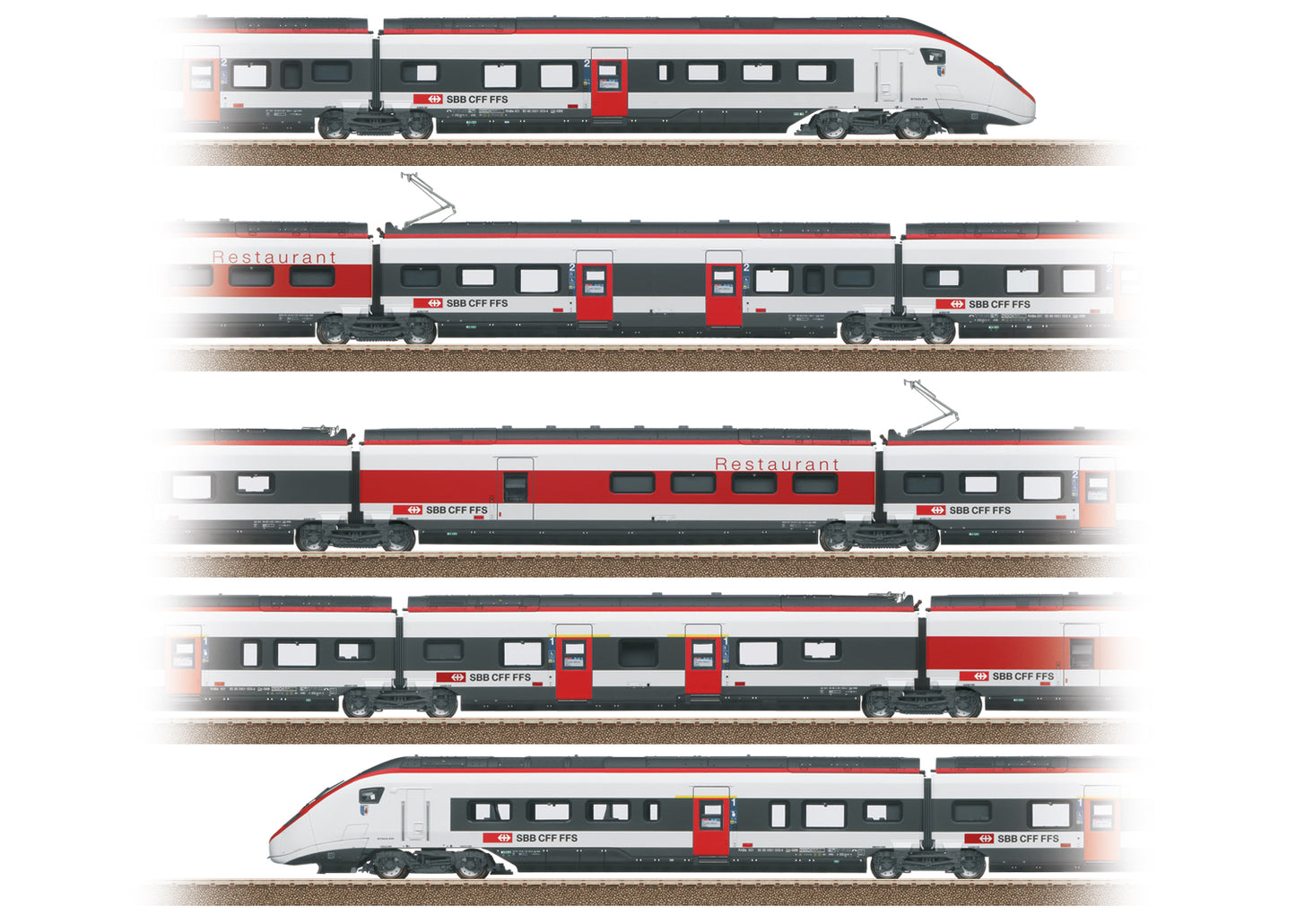 TRIX 1:87 scale, Class RABe 501 Giruno High Speed Train set - item 25810