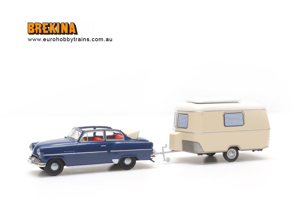BREKINA 1:87 - Opel Olympia with caravan item 20228