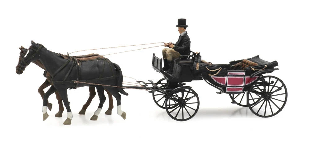 ARTITEC 1:87 Landau open horse carriage - item 387.423