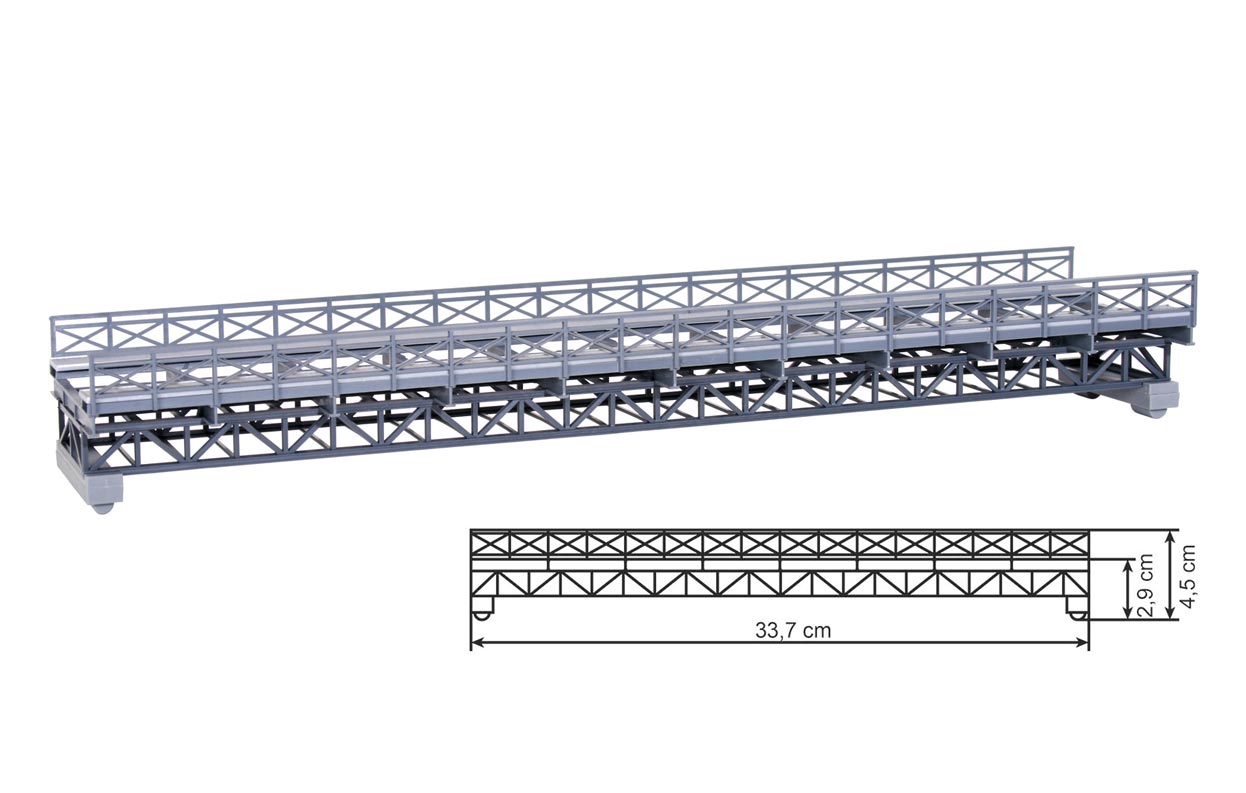 KIBRI 1:87 - Truss steel bridge, single track - item 39707
