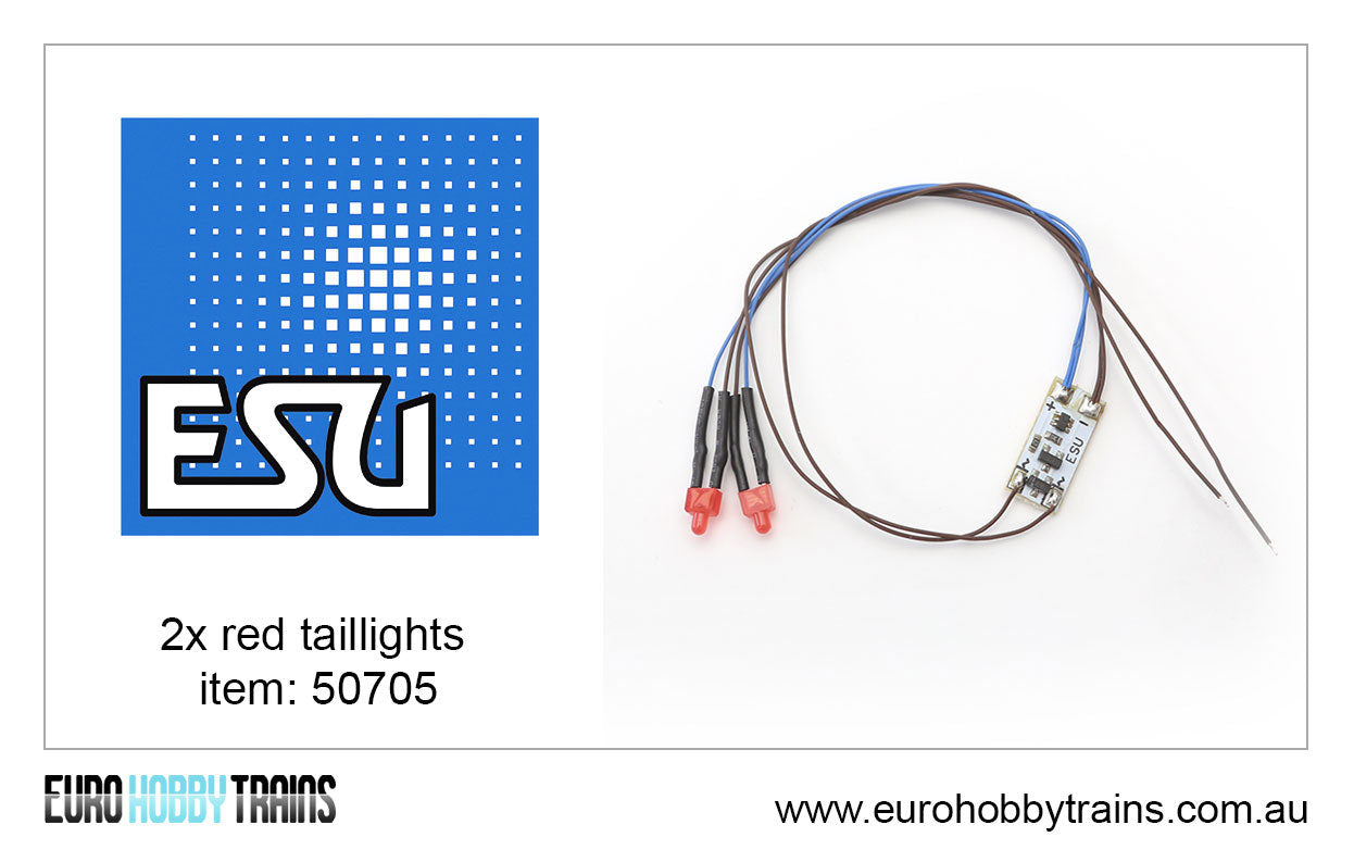 ESU - Two red LED taillights item 50705