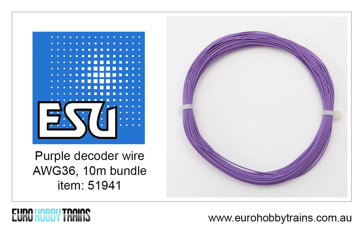 ESU PURPLE decoder wire - AWG36 - 10m item 51941