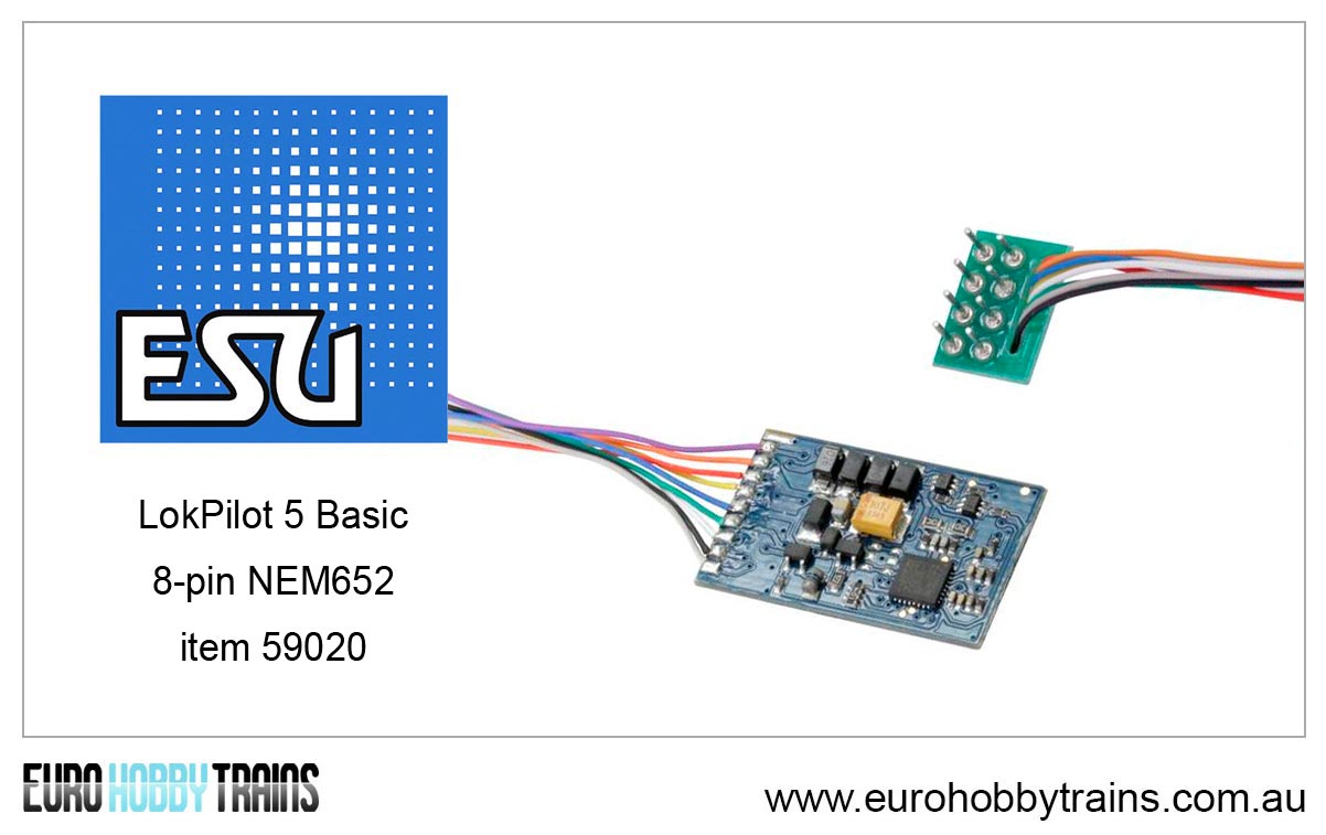 ESU LokPilot 5 Basic, 8-pin NEM652 decoder - item 59020