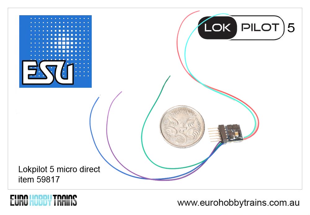 ESU LokPilot 5 Micro DIRECT 6-pin decoder - item 59817
