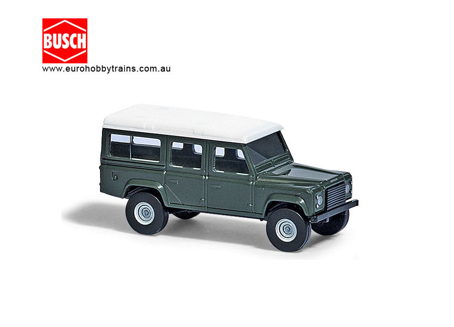 BUSCH 1:160 Land Rover Defender, green/white top - item 8371