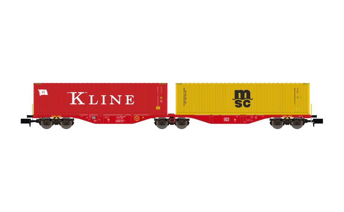 REE MODELES - Flat Car with containers KLINE + MSC NW-096