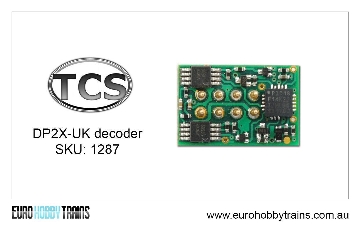 TCS DCC - DP2X-UK - 8Pin plug in decoder SKU: 1287