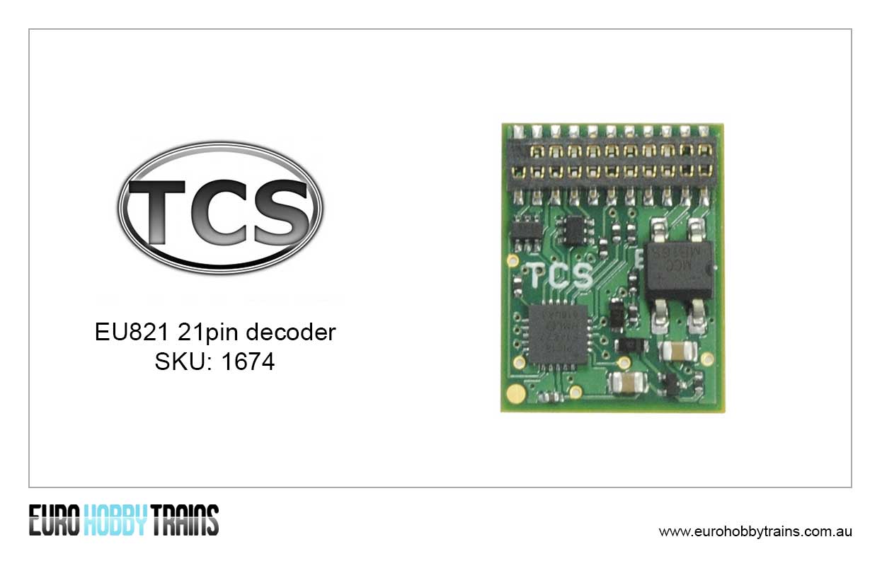 TCS DCC - EU821- 21pin plug decoder SKU-1674