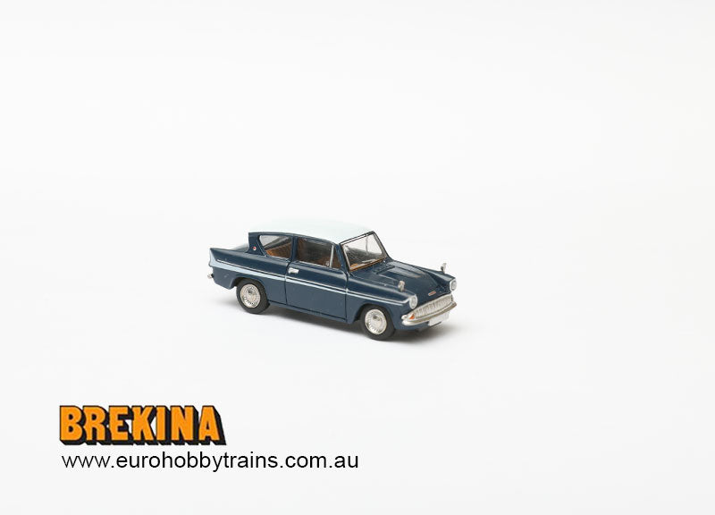 BREKINA 1:87 Ford Anglia, dark blue/white top - item 19337
