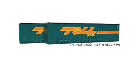 On Track Models 1:87 Scale - 2 pack TOLL SPD 40' CURTAIN SIDED CONTAINERS - item 40CS-16