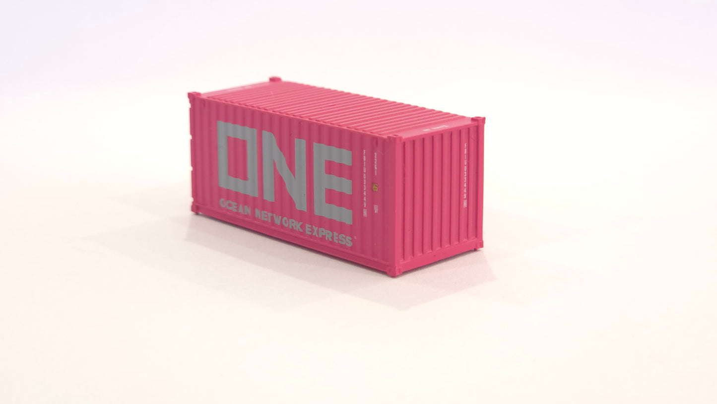 1:160 ONE (pink) 20 foot Freight shipping container