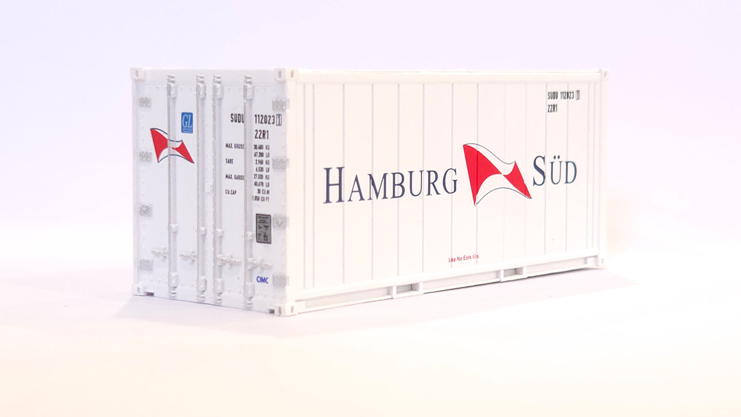 1:87 Scale HAMBURG SUD 20 foot refrigerated shipping container
