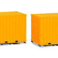 HERPA 1:87 Two pack 10 ft containers, orange - item 053594-002