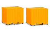 HERPA 1:87 Two pack 10 ft containers, orange - item 053594-002