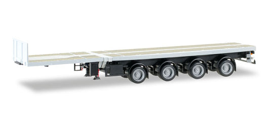HERPA HO 1:87 - Teletrailer 4-axle, white item 076203-006