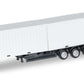 HERPA 1:87 40 ft. container trailer with 2x plain white 20 ft. containers - item 076494-002