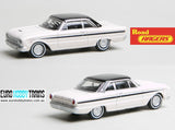ROAD RAGERS 1:87 1964 Ford Falcon XM Coupe - Alpine white with Onyx black roof