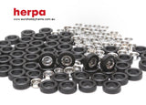 HERPA 1:87 - Chrome wheels and tires for semitrailers (no axles) item 083577