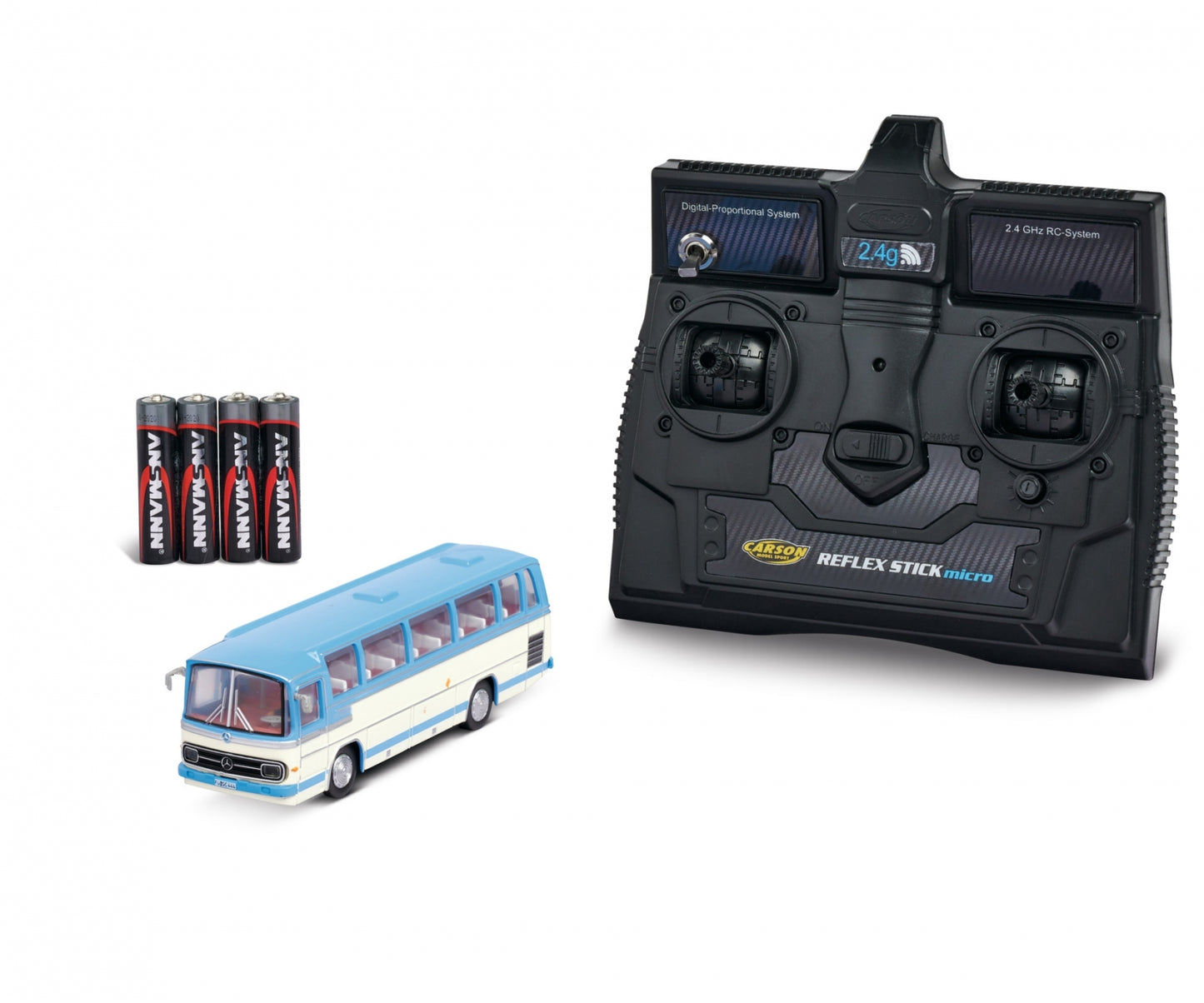 CARSON 1:87 Remote control Bus O 302 2.4GHz , blue item 4143