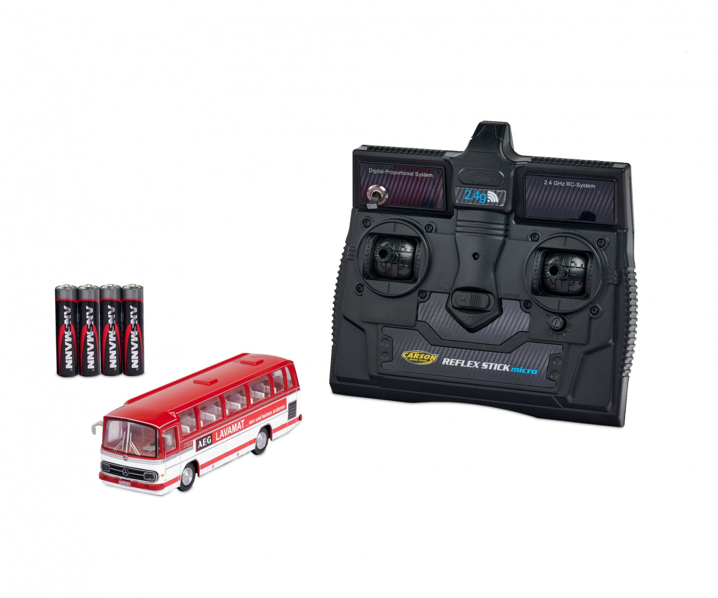 CARSON 1:87 Remote control MB Bus O 302 2.4GHz, red/white – item 4144