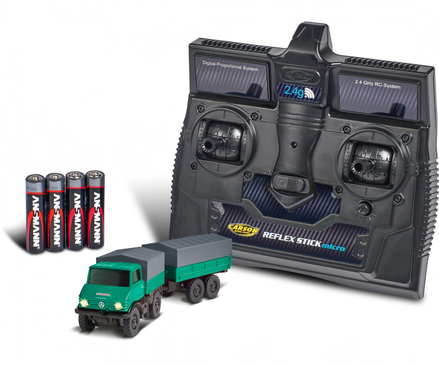 CARSON 1:87 MB Unimog forest w.trail. 2.4G item 4165