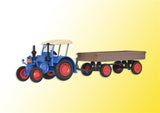 KIBRI HO scale - LANZ tractor with trailer - item 12232