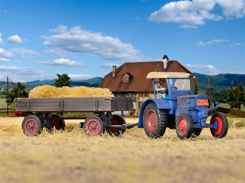 KIBRI HO scale - LANZ tractor with trailer - item 12232