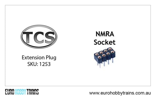 TCS DCC - 8-Pin Extension Plug SKU-1253