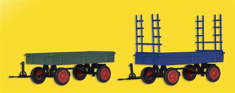 KIBRI HO scale - FENDT farming trailers, 2 pieces- item 15702