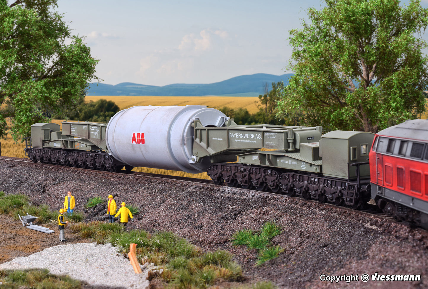 KIBRI 1:87 MAN low-loader waggon Uaai 678.9 with generator stator - KIT- item 16507