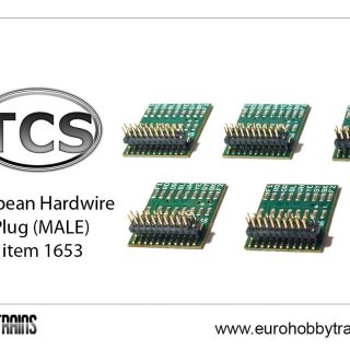 TCS DCC – European Hardwire 21pins Plug (MALE) 5 pack – item 1653