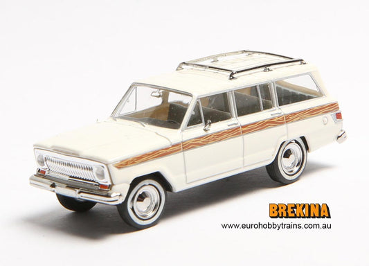 BREKINA 1:87 Jeep Wagoneer B, white with wooden stripe - item 19870