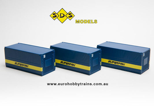 SDS MODELS 1:87 20' Containers ERM SUPERPAK - Pack A