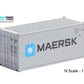 1:160 MAERSK 20 foot Freight shipping container