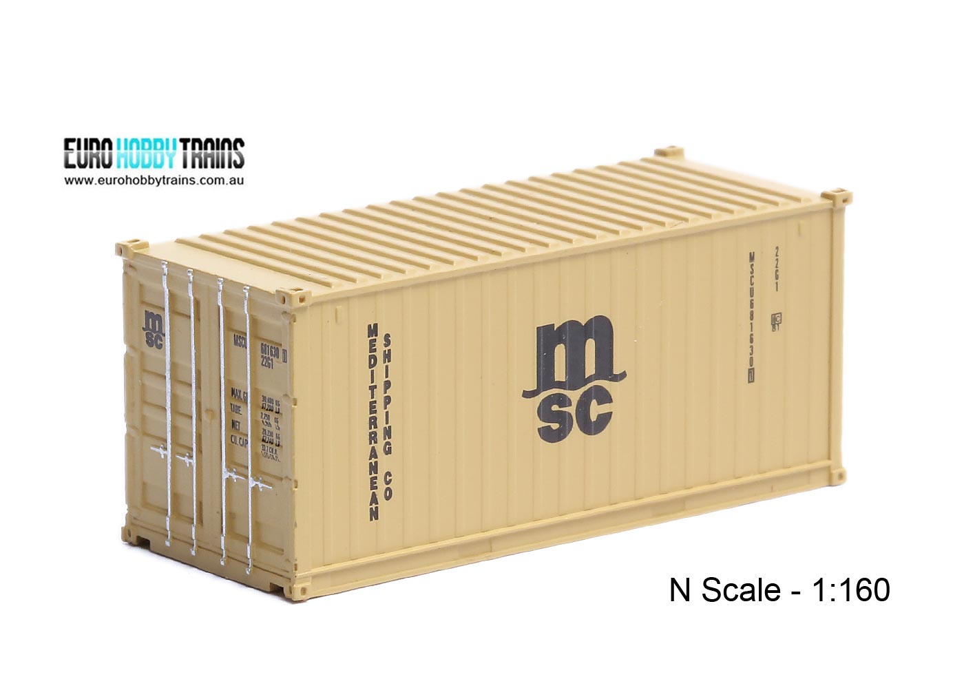 1:160 MSC 20 foot Freight shipping container
