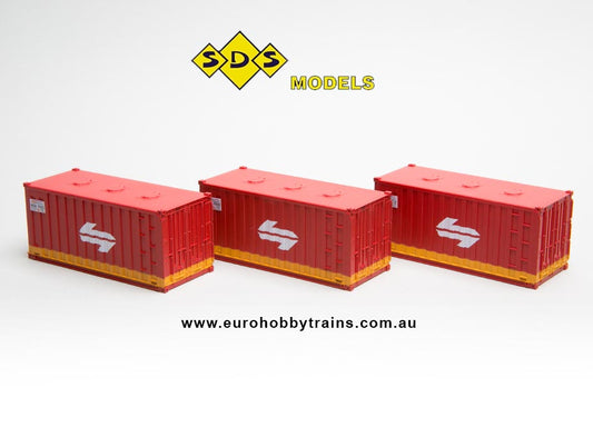 SDS MODELS 1:87 20' Containers NGB SRA pack B