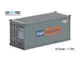 1:160 P&O NEDLLOYD 20 foot Freight shipping container