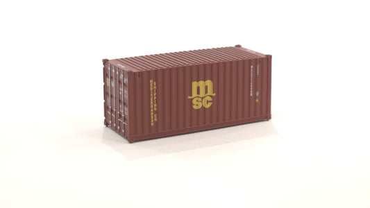 1:160 MSC (brown) 20 foot Freight shipping container
