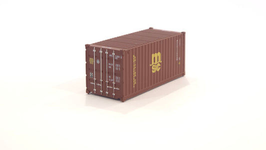 1:160 MSC (brown) 20 foot Freight shipping container