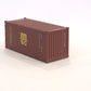 1:160 MSC (brown) 20 foot Freight shipping container