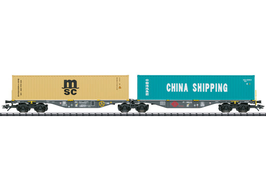 TRIX 1:87 Double container freight wagon Sggrss 80 - item 24803