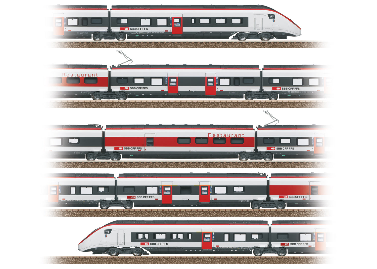 TRIX 1:87 scale, Class RABe 501 Giruno High Speed Train set - item 25810