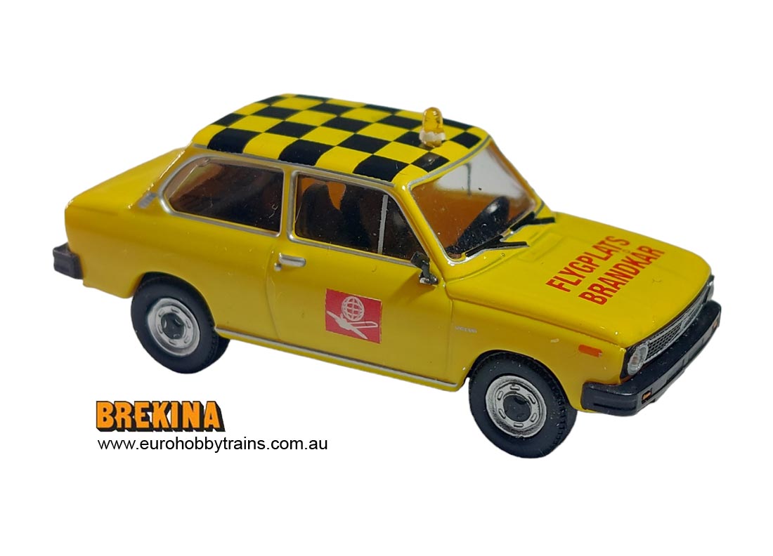 BREKINA 1:87 Volvo 66 Flygplats Brandkar 1977, yellow - item 27604