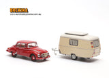 BREKINA 1:87 - Auto Union 1000 with caravan- item 28022